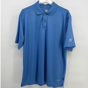 Callaway Golf X Series Quick-Dry Blue Polo Shirt Men's Large Short Sleeve NEW
